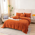 YUSOKI Twin XL Blanket Single Layer,Weight(3.1lb),370GMS-3D Stylish Design for Gift Home Decor (Burnt Orange,65"x90")