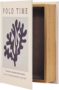 PACOLO Decorative Book Boxes, Faux Wood cover Storage for Hidden Jewelry, Money, and Cash (FOLD TIME)