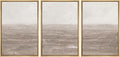 MUDECOR Framed Wall Art Print Set Neutral Textured Seascapes Subtle Tones Illustrations Modern Art Boho Decorative Colorful Chic for Living Room, Bedroom, Office - 24"x36"x3 Natural