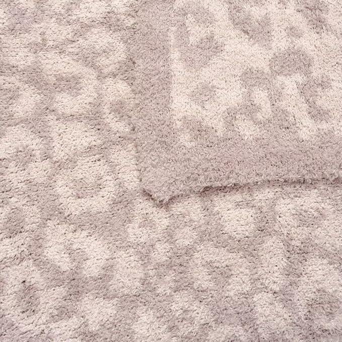 Ultra Soft Leopard Throw Blanket, Cozy Warm Reversiable Luxury Fluffy Blanket Throw Cheetah Blanket Leopard Pattern Throw for Couch Bed Sofa, 51x63 inches, Khaki White