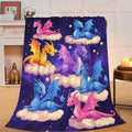 Dragon Throw Blanket - Soft Plush Fleece Bedding Blankets- Cozy Funny Dragon Stuff Gifts for Girls Boys Kids Women 50"X60"