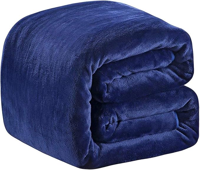 Polar Fleece Blankets King Size for The Bed Extra Soft Brush Fabric Super Warm Sofa Blanket 90" x 108"(Royal Blue King)
