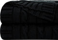 NTBAY 100% Pure Cotton Oversize (60x80) Cable Knit Throw Blanket, Super Soft Warm Knitted Throw Blanket for Bed, Sofa, Chair, Couch - Extra Cozy, Machine Washable, Comfortable Home Decor, Black