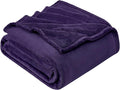 Hansleep Fleece Queen Blanket for Bed Fleece Purple, Queen Size Super Soft Flannel Fuzzy Plush Cozy Blanket for All Seasons, Purple, Queen 90x90 Inches