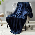 DREAMNINE Soft Cozy Plush Fleece Throw Blanket 50" x 60", Solid Shag Minky Lightweight Fuzzy Flannel Blanket for Bedroom, Luxury Washable Warm Velvet Blankets for Couch Sofa Pet, Breathable, Navy Blue
