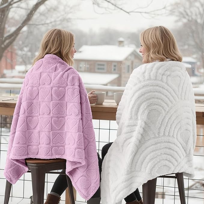 Joiedomi Throw Blanket for Couch, Soft Fleece Blankets Gifts for Women Mom Girls, 280GSM Cozy Cute Soft Throw Home Room Decor Aesthetic Gifts 50x60 Inches