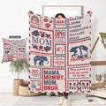ITFRO Mom Gift Flannel Fleece Throw Blanket Pillow Cover Set 50x60 Inch Ultra Soft Polyester Blanket 18x18 Inch Plush Pillow Case All Seasons for Mother's Day Birthday Christmas (Khaki)