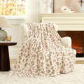 Cozy Bliss Leopard Print Fuzzy Throw Blanket for Bed & Couch, Thick Soft Warm Fleece Blankets for Room Decor, for Kids, Women Men Girls, Khaki Brown Cheetah 60"*80"