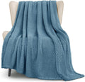 Whale Flotilla Extra Large Fuzzy Fleece Throw Blanket for Couch, 50x70 Inch Fluffy Warm Soft Jacquard Blankets for All Season, Lightweight and Cozy, Slate Blue