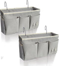 Bedside Caddy, Bedside Hanging Storage Organizer forBunk and Hospital Beds,College Dorm Bed，Can be Placed Glasses Books Mobile Phones (Grey 2)