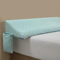 Aeropostale Foam-Filled Bed Wedge Pillow for Twin Beds – Dorm, Kids & Teen Rooms – Headboard Gap Filler with Side Pocket for Bedside Essentials, Mint