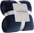 TASTHROW Navy Throw Blanket 60x80 Inches, Soft Plush Cozy Fleece Flannel Throw Blanket, Lightweight Warm Throws for Bed, Couch, Bedroom and Living Room, All Seasons
