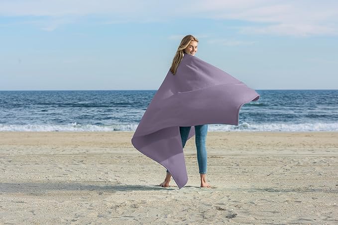 MV Sport Lightweight Sweatshirt Blanket Throw – Warm & Cozy, Breathable Oversized Fleece Knit, Couch, Bed, Travel, Cold Nights, and Outdoors – Soft Light Weight Blanket 54" x 84" Stardust