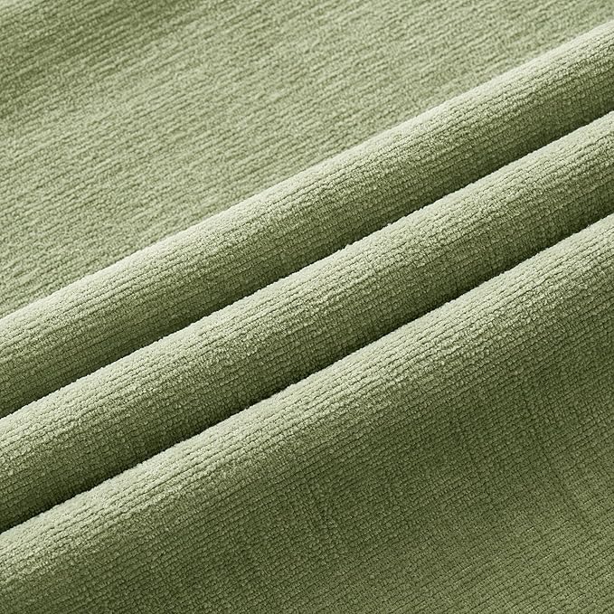 MIULEE Sage Green Couch Pillow Covers 18x18 Inch, Set of 2 Soft Spring Chenille Decorative Square Throw Pillow Covers Farmhouse for Sofa Living Room Bed