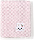CREVENT 30''X40'' Cute Cozy Fluffy Warm Baby Blanket for Girls Infants Toddlers' Bedding Crib Cot Stroller, Baby Shower Birthday Newborn's Gift Pink- Bunny