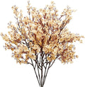 Mandy's Champagne Artificial Baby’s Breath Flowers 6 Bundles Silk Gypsophila, 18.5 Inch European Style Modern Home Decor Centerpiece, Neutral Wedding Flower Arrangements