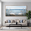 AJAZIKO Beach Vintage Wall Art Pictures for Living Room Coastal Artwork for Walls Ocean Bedroom Wall Decor Above Bed Landscape Beach Canvas Wall Art Featuring Boat, Farmhouse, Seascape 29×58IN