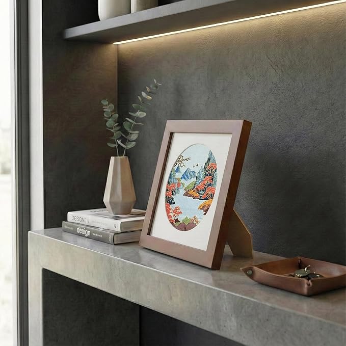 Newscz Framed Wall Art 8.3x8.3 Inch Modern Home Decor for Living Room Bedroom Wall Decor Above Bed & Office Aesthetic Gallery Wall Frame Set Farmhouse & Art Deco Decor Dining Room Kitchen Wall Decor (H-B02)