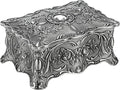 Hipiw Vintage Jewelry Organizer Box - Metal Trinket Storage Box Ornate Treasure Chest Box Jewelry Decorative box Keepsake Gift Box Case for Women,4.9"x3.4"x2.7"