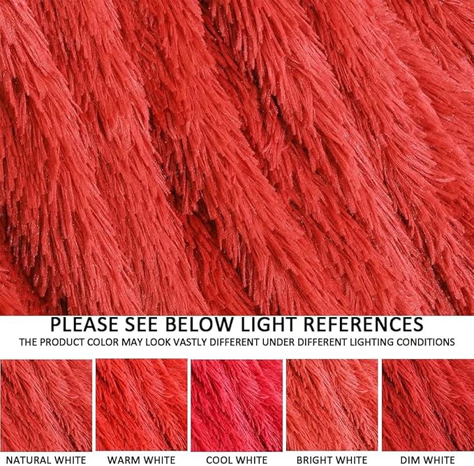 YUSOKI Red Queen Faux Fur Blanket,2 Layers,90"x90" Without Pillows Big Soft Plush Fuzzy Large Warm Fluffy Throw Blanket for Bed