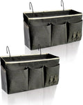 Bedside Caddy, Bedside Hanging Storage Organizer forBunk and Hospital Beds,College Dorm Bed，Can be Placed Glasses Books Mobile Phones(Black 2)…