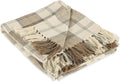 DII Farmhouse Woven Throw, 50x60 with 3" Fringe, Stone