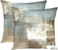 Britimes Throw Pillow Covers Modern Home Art Decor, 18 x 18 Inches Set of 2 Pillow Cases Decorative, Abstract Oil Painting Pillowcases for Bedroom, Living Room, Cushion Couch Sofa, Grey Beige