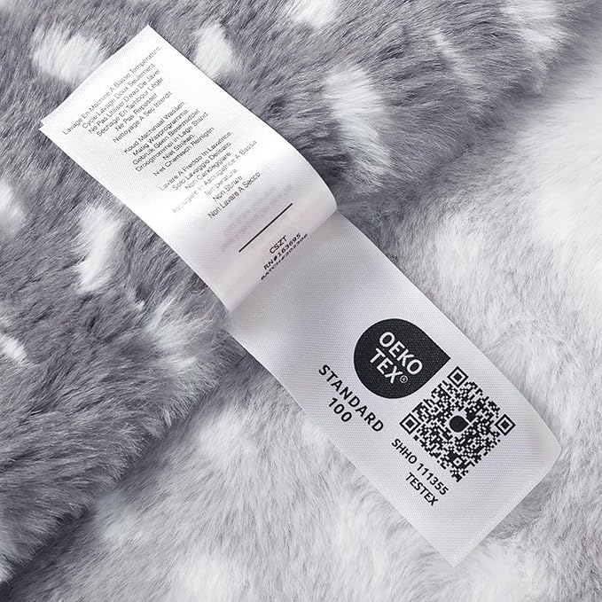 Cozy Bliss Luxury Faux Fur Throw Blanket Animal Print, Non Shedding Double Sided Sherpa Blankets Super Soft Fluffy Thick Warm Throws Home Decor for Christmas Couch Bed Sofa Women (Grey, 50x60 Inches)