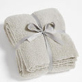 CYMULA Knit Throw Blanket for Couch Light Grey - Super Soft Lightweight Plush Fuzzy Fluffy Warm Cozy Blankets and Throws for Sofa Bed, 50 x 60 inches