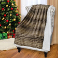 Catalonia Silky Soft Sherpa Throw Blanket, Flannel Chevron Micro Plush Fleece Throws for Couch Sofa TV Bed, Reversible, Comfy, Fuzzy, 50"x60" Brown
