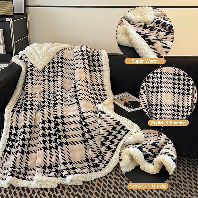 Cozy Flannel Throw Blanket Queen Size - Soft Plush Fleece for Women Girls, Perfect (Christmas/Birthday), Decor for Bed & Couch, All Seasons