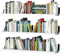 upsimples 35.4 Inches Floating Book Shelves for Wall, Long Floating Wood Shelves for Living Room, Library, Bedroom, Office Organizer and Storage, White