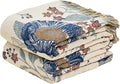 Boho Throw Blanket, 100% Organic Cotton Breathable Ultra Soft Bed Quilt Throw - All Season Floral Bird Butterfly Farmhouse Decor Blanket for Sofa Couch Chair and Gift. 80" x 90"