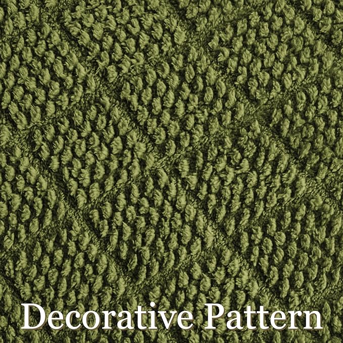Whale Flotilla Fuzzy Fleece Twin Size Blanket for Bed, Soft Fluffy Jacquard Waffle Blankets for All Season, Lightweight and Warm, 60x80 Inch, Olive