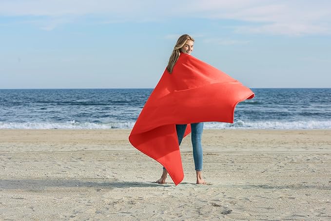 MV Sport Lightweight Sweatshirt Blanket Throw – Warm & Cozy, Breathable Oversized Fleece Knit, Couch, Bed, Travel, Cold Nights, and Outdoors – Soft Light Weight Blanket 54" x 84" Watermelon