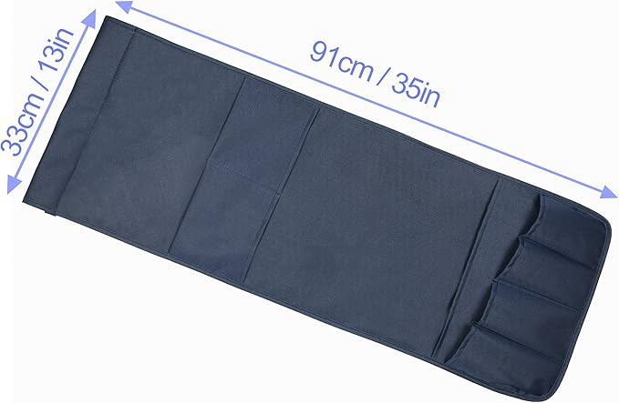 MDSTOP 5 Pockets Remote Control Holder, Magazine Rack, Space Saver Organizer, Draped Over Sofa, Couch, Recliner Armrest