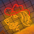 Golden Retriever Neon Sign, Cute Dog LED Sign for Wall Decor, Cowboy Dog Led Light Sign for Pet Shop, Bedroom, Home Wall Decor, Party Decor, Gift for Pet Lover and Child