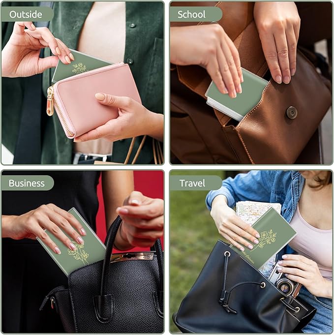 Pocket Calendar 2026-2027, Pocket Planner 2026-3.7" x 6.7" - Runs from January 2026 Until December 2027, Monthly Planner 2026-2027 with PVC Cover for Planning, Green