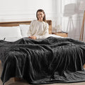 Electric Blanket Queen Heated Blanket - Heating Blanket Queen Size Soft Plush Sherpa with Dual Controllers, 5 Heating Level & 10 Hour Auto Off, ETL Certified, Warm Gifts for Grandma(Charcoal Grey)
