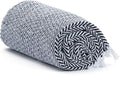 Americanflat 50x60 Throw Blanket - Soft and Breathable Cotton Throw Blanket for Couch, Bed, Chair - Decorative Blankets Perfect for Home or Outdoor Use - Navy Blue and White Herringbone Design