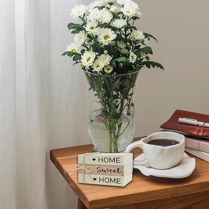 Mini Decorative Books For Home Decor, Small Wood Book Stack For Table Decor, Home Sweet Home decoration Books For Living Room Bookshelf, Farmhouse Stacked Books decoration（L54)