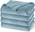 PHF Ultra Soft Fleece Blanket Queen Size, No Shed No Pilling Luxury Plush Cozy 300GSM Lightweight Blanket for Bed, Couch, Chair, Sofa, Perfect Decorations Gifts, 90" x 90", Dusty Blue