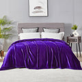DREAMNINE Extra Large Soft Comfy Fluffy Fleece Bed Blanket King Size 90" x 108", Luxury Huge Decorative Fuzzy Blanket for Bedroom, Big Cozy Shaggy Warm Flannel Blankets for Winter Autumn Pet, Purple