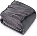 Polar Fleece Throw Blanket for Couch, Twin Bed, Chair, Kids, Adults, Pets 50x60 Soft Cozy Reversible Throw Blanket (Charcoal Grey)