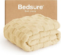 Bedsure GentleSoft Yellow Throw Blanket for Couch - Checkered Fleece Blankets Gifts for Women Men Girls, Cute Soft Cozy Throw for Bedroom Home Decor Gifts, 50x60 Inches
