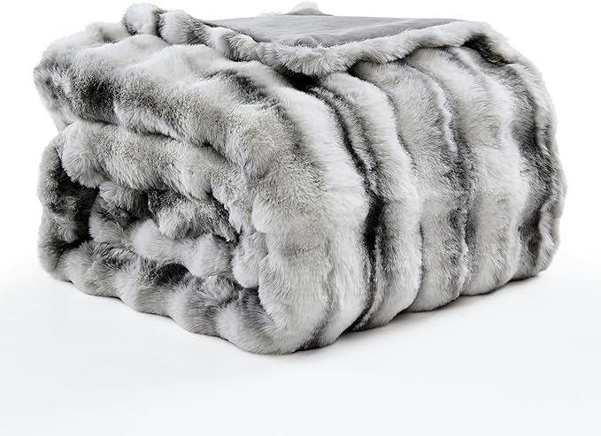 WDCOZY Marble Pattern Bubble Throw Blanket, Luxury Faux Rabbit Fur Mink Plush Throw for Couch, Sofa and Bed, Soft Fluffy Fuzzy Cozy Blanket for Women, Thick and Warm, 50x60 inches, 950 GSM