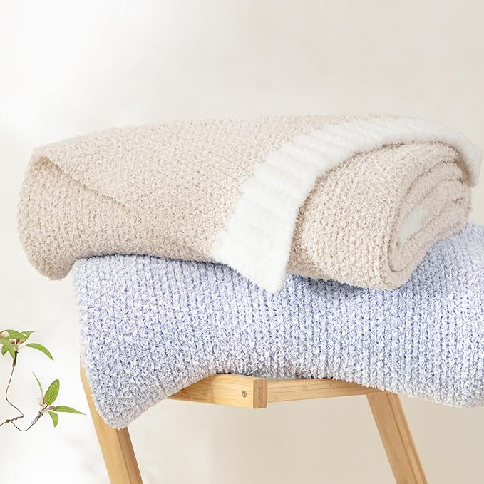 Whale Flotilla Knit Blanket Twin Size, Ultra Soft Warm Reversible Cozy Decorative Blankets for Couch Sofa and Bed, 60x80 Inch, Lavender