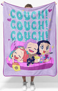 Jay Franco Kids Plush Throw Blanket – Ultra Soft Cozy Plush Fleece for Bed, Couch, Sofa, Home Décor, Official Licensed Huntrix, Purple - Kpop Demon Hunters, 40x50 - Travel Throw