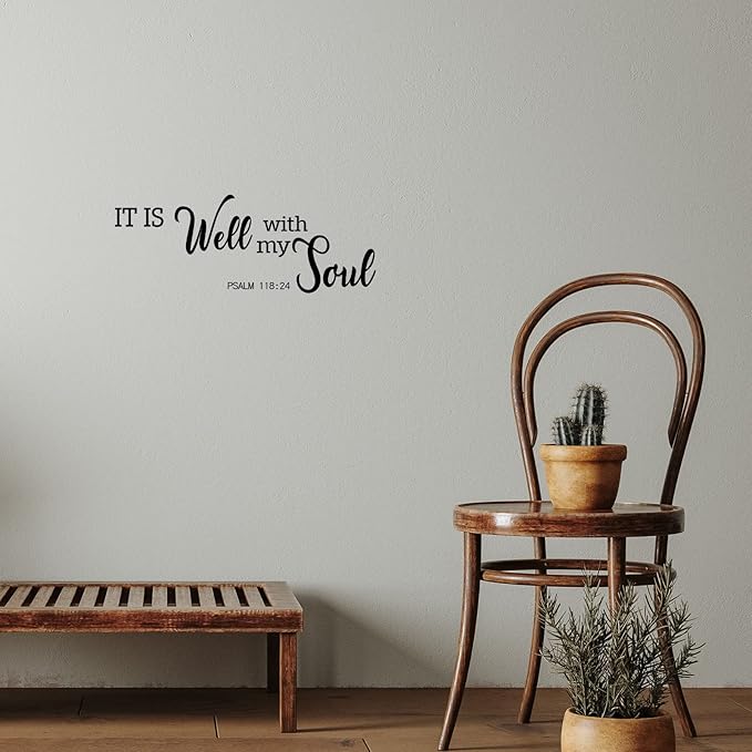 BBTO Bible Verse Wall Stickers Inspirational Quote Wall Decals Religious Motivational Scripture Sticker Peel and Stick for Bedroom Living Room Office Bathroom(Be Brave)