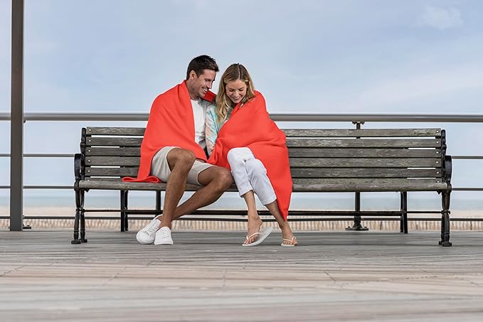 MV Sport Lightweight Sweatshirt Blanket Throw – Warm & Cozy, Breathable Oversized Fleece Knit, Couch, Bed, Travel, Cold Nights, and Outdoors – Soft Light Weight Blanket 54" x 84" Watermelon
